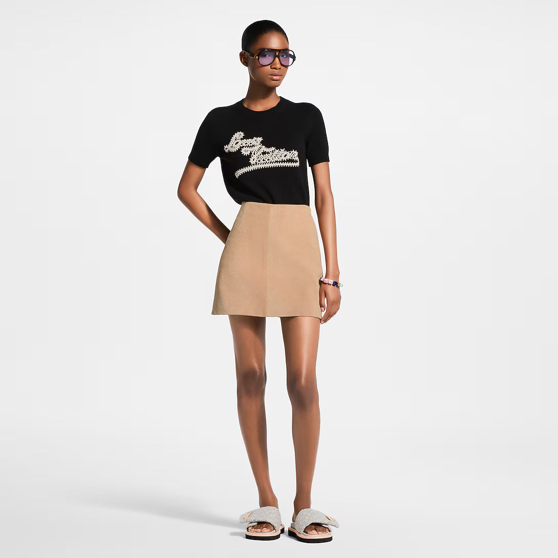 Embroidered Signature Knit Top