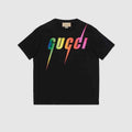 COTTON T-SHIRT WITH GUCCI BLADE PRINT