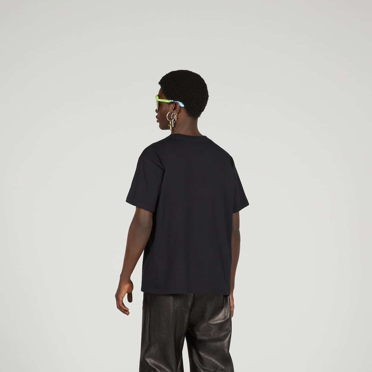 COTTON T-SHIRT WITH GUCCI BLADE PRINT