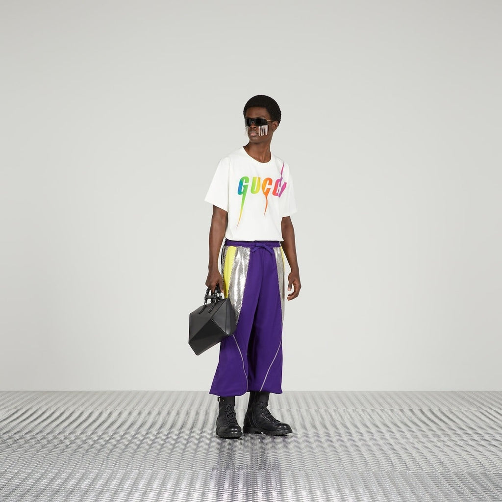 GUCCI PRINT COTTON T-SHIRT