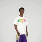 GUCCI PRINT COTTON T-SHIRT