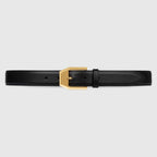 Gucci Leather belt with squared buckle