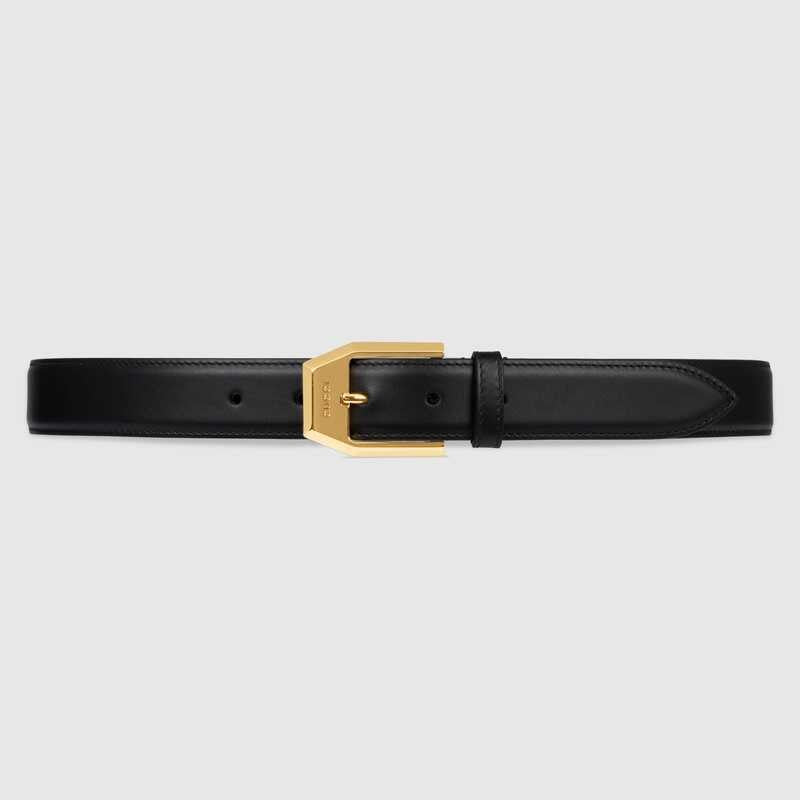 Gucci Leather belt with squared buckle