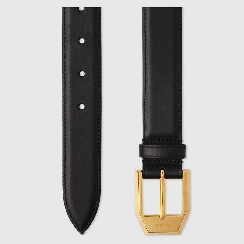 Gucci Leather belt with squared buckle