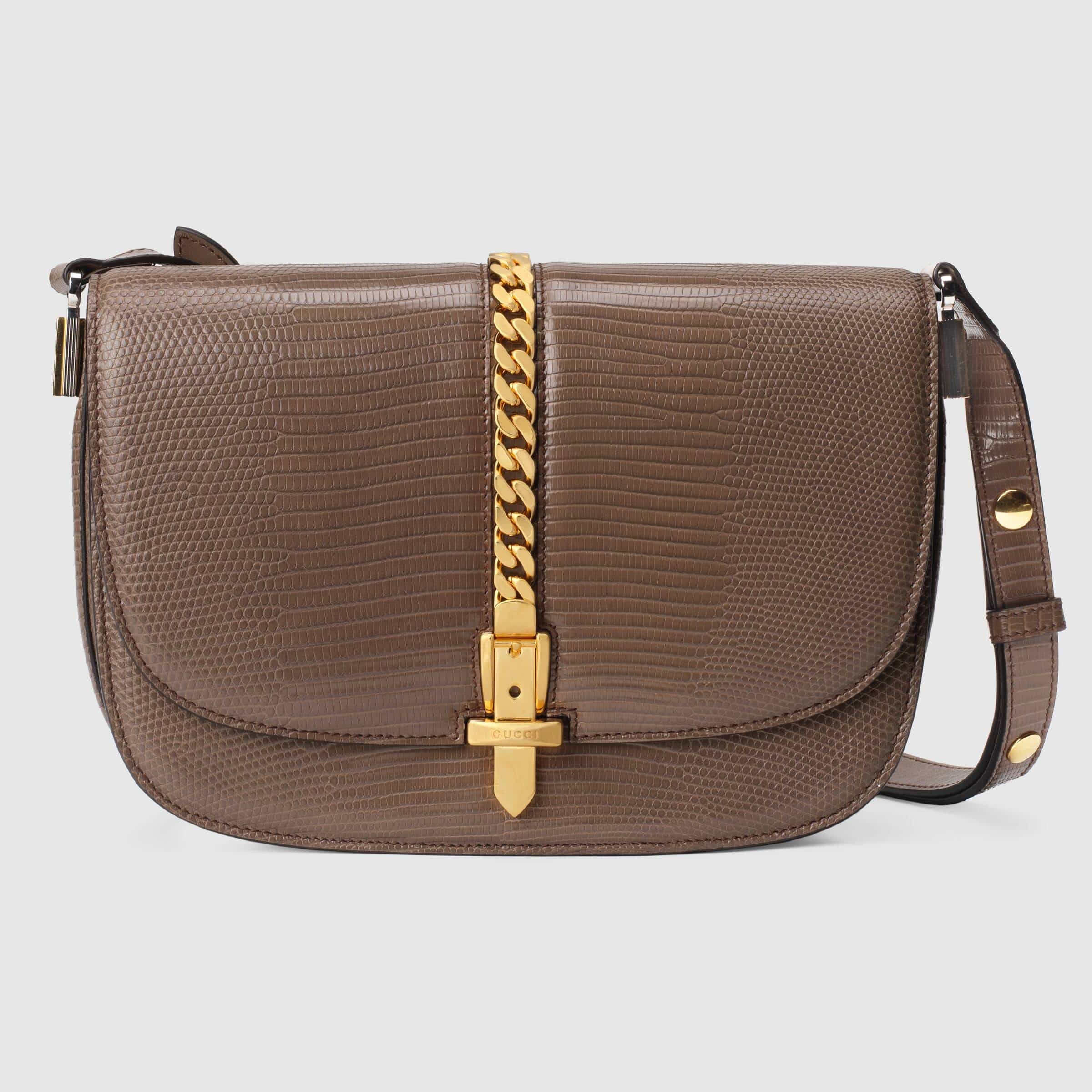 Gucci Sylvie 1969 lizard small shoulder bag