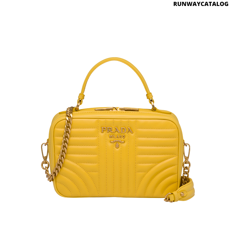 Prada Diagramme stitched leather bag