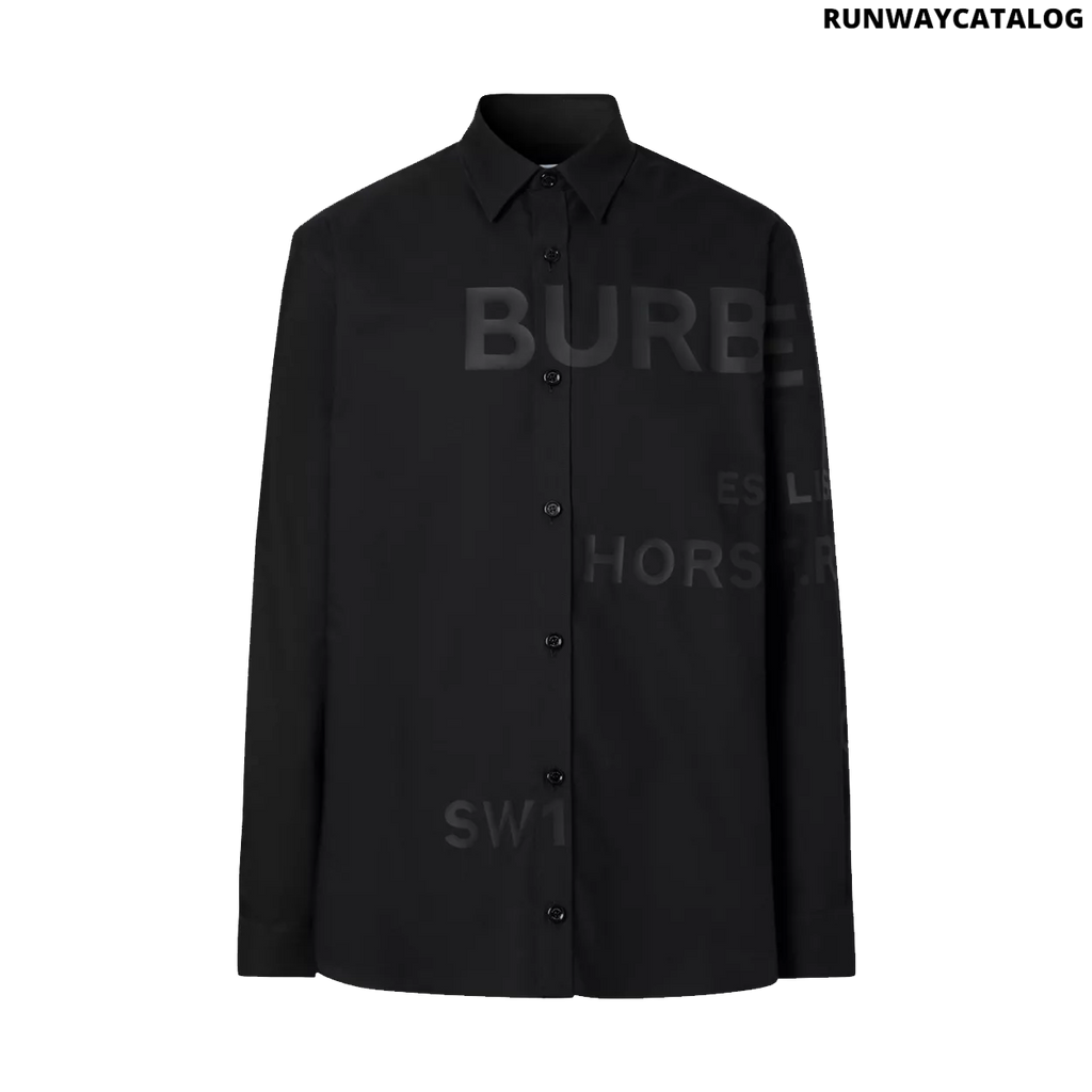 Burberry Horseferry Print Cotton Oxford Oversized Shirt
