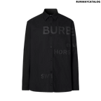 Burberry Horseferry Print Cotton Oxford Oversized Shirt