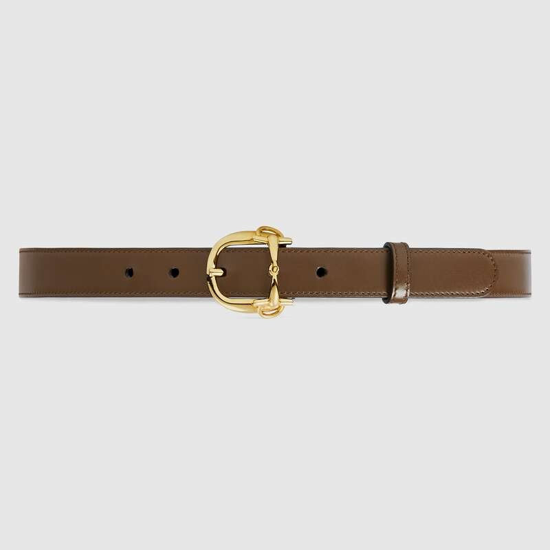 Gucci Thin belt with Horsebit buckle