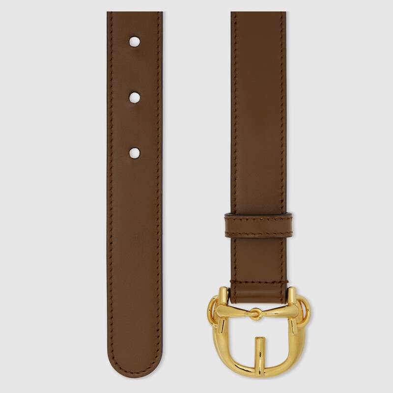 Gucci Thin belt with Horsebit buckle