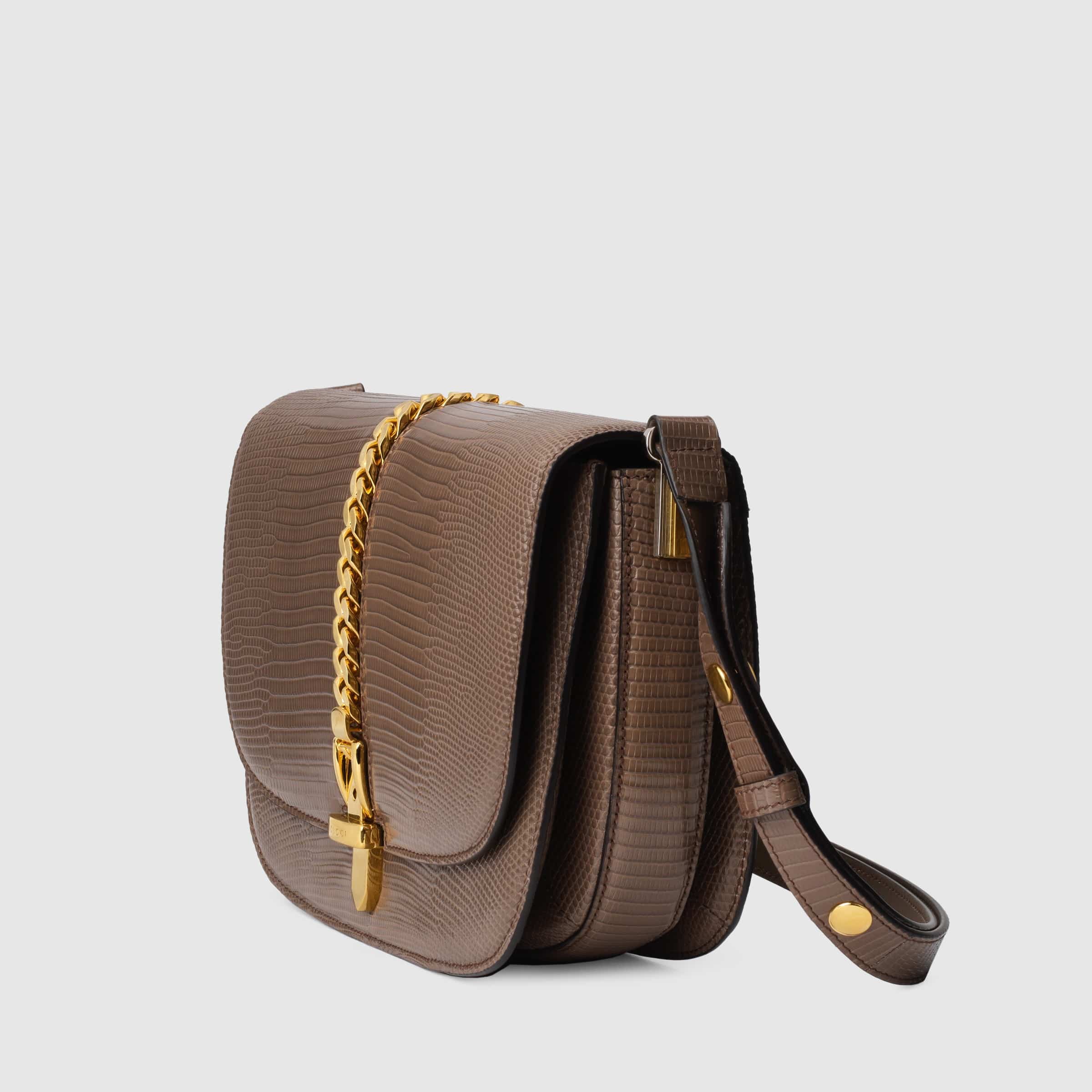 Gucci Sylvie 1969 lizard small shoulder bag