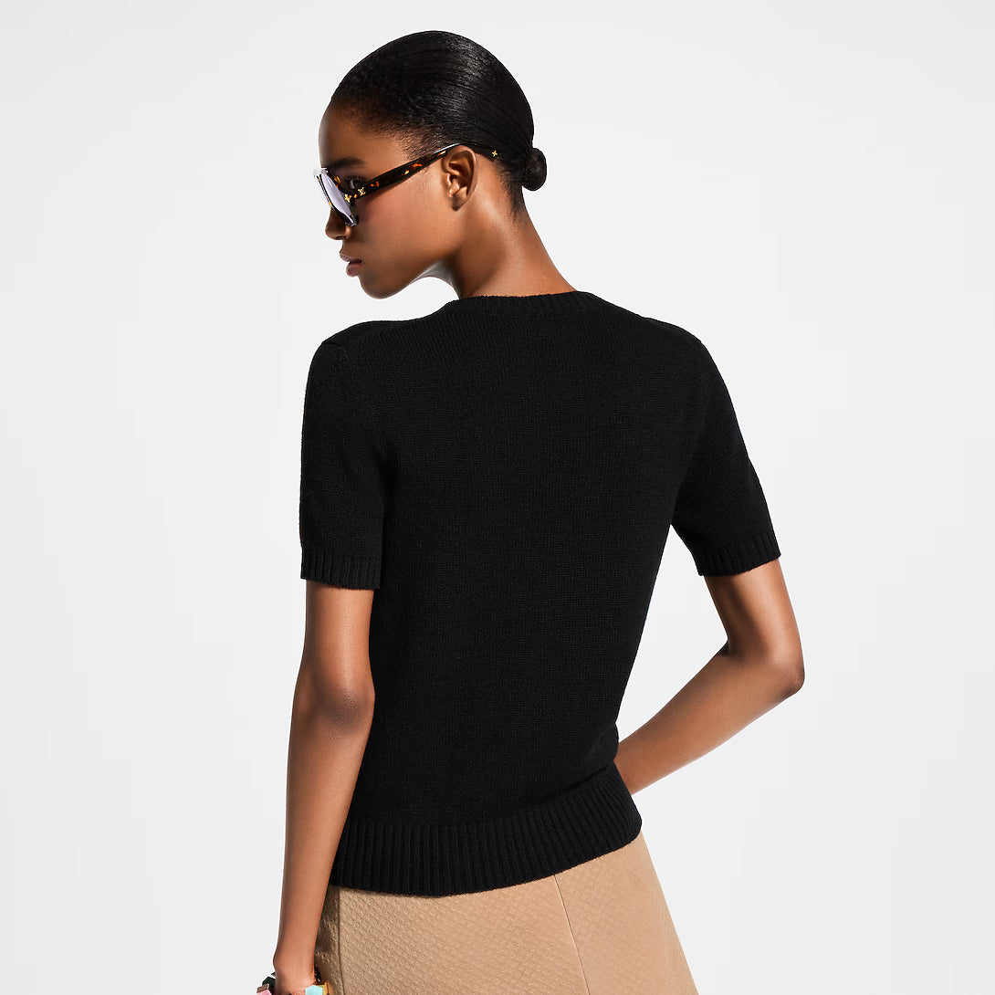 Embroidered Signature Knit Top