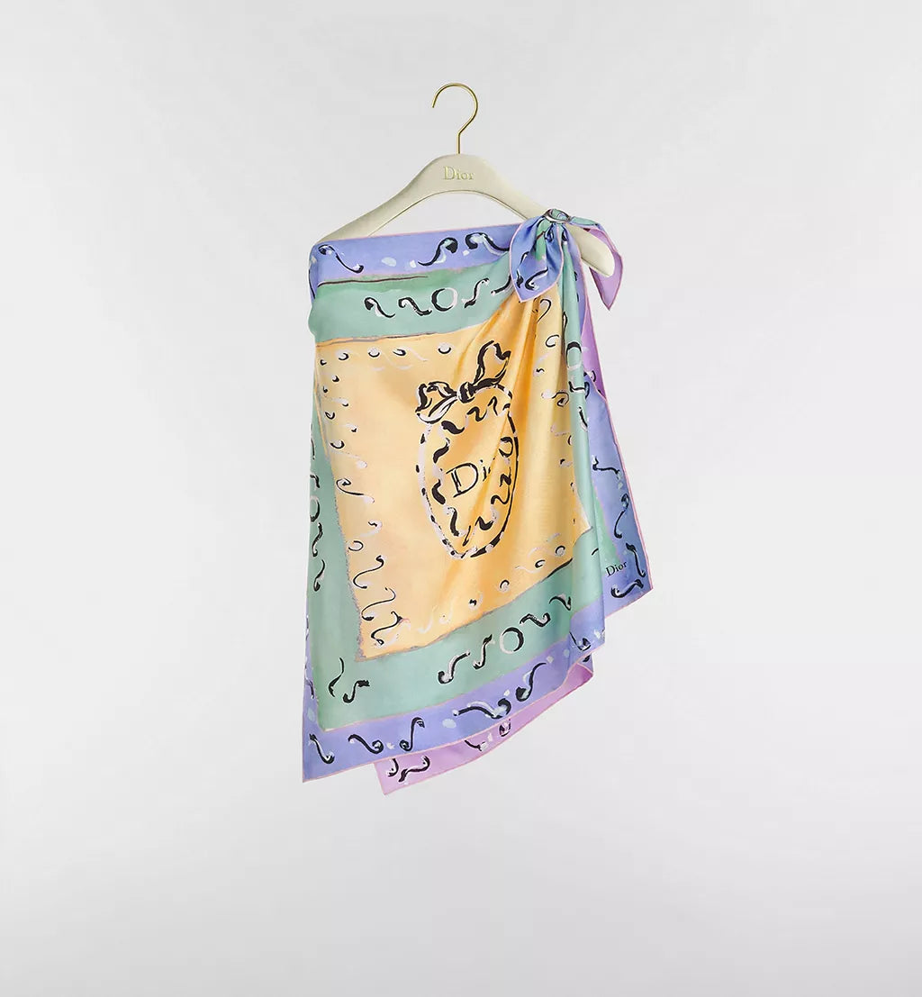 Dioriviera Asymmetrical Silk Top