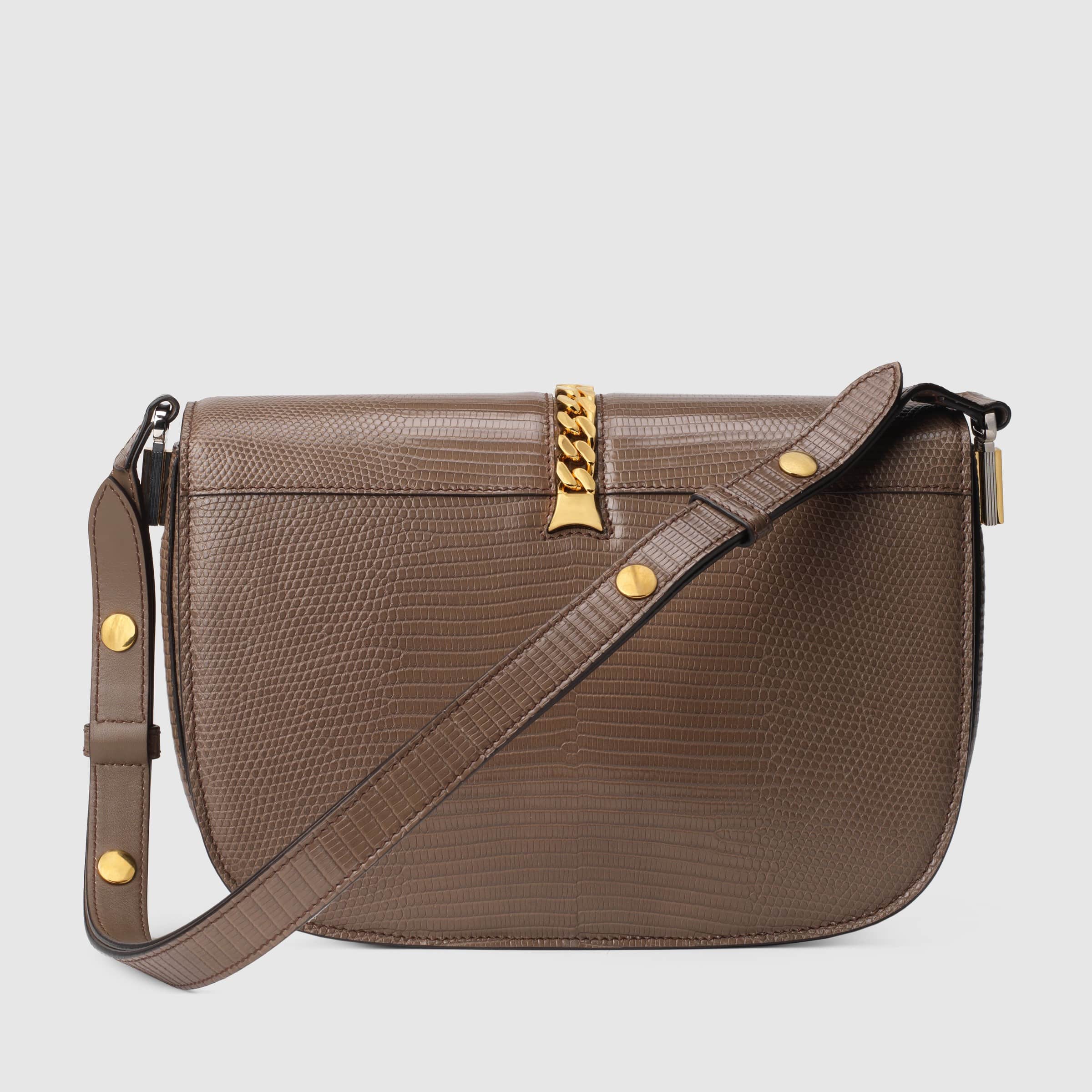 Gucci Sylvie 1969 lizard small shoulder bag