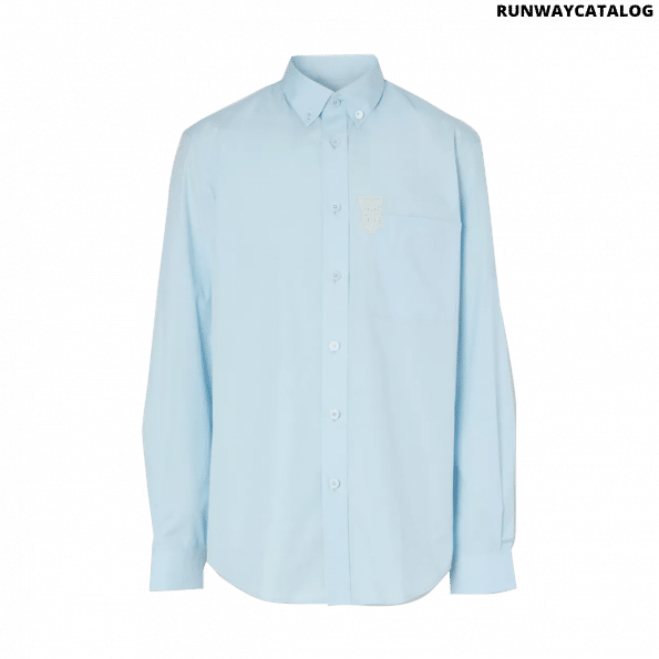Burberry Monogrom Motif Stretch Cotton Poplin Shirt