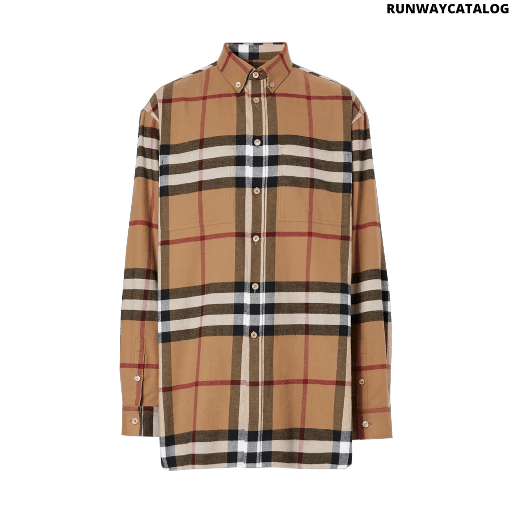 Burberry Relaxed Fit House Check Cotton Flannel Shirt