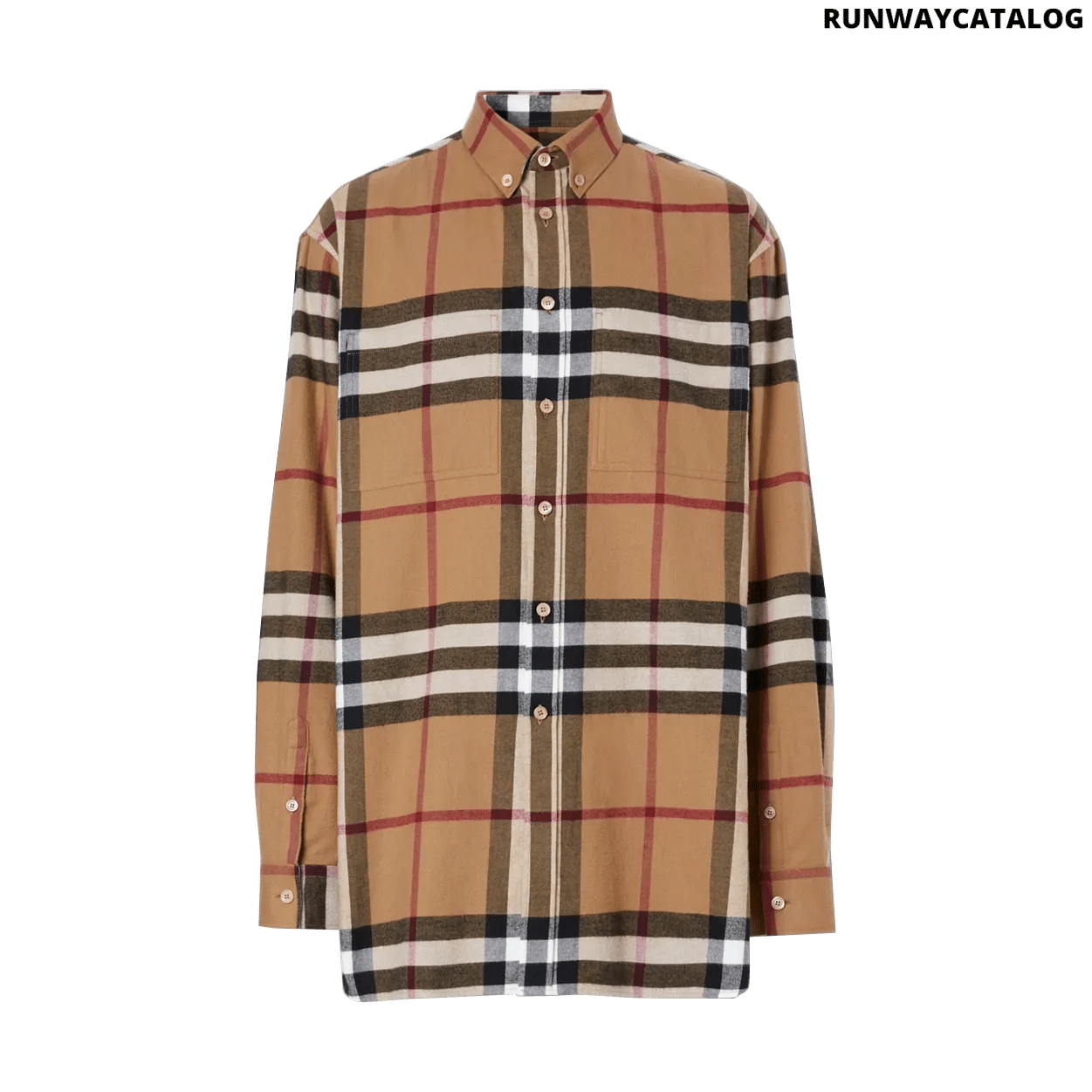 Burberry Relaxed Fit House Check Cotton Flannel Shirt