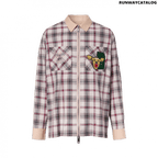 Burberry Varsity Graphic Check Technical Cotton Overshirt