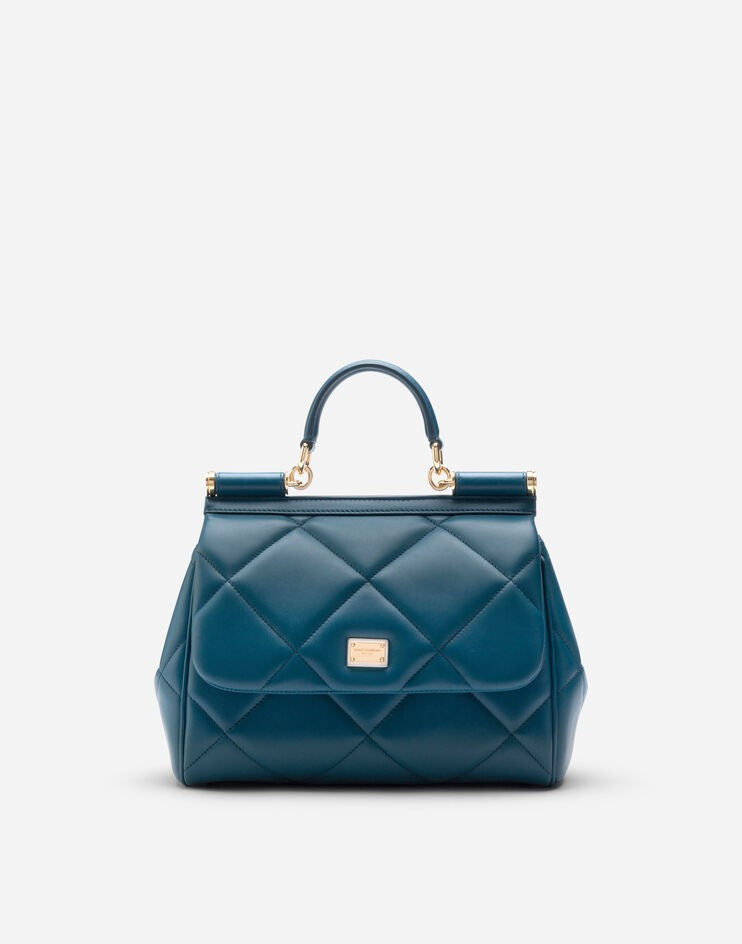 Dolce &amp; Gabbana Medium Sicily Bag in Aria Matelassé Calfskin