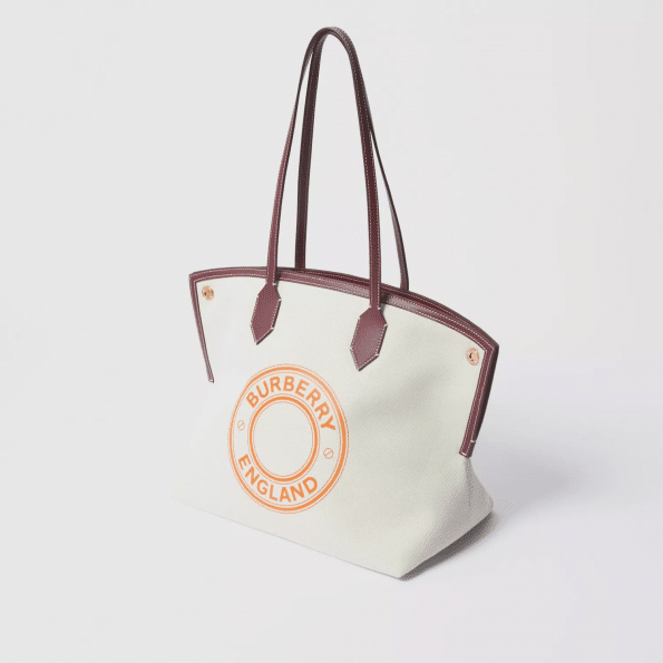 Burberry Medium Logo Graphic Cotton Canvas Society Tote