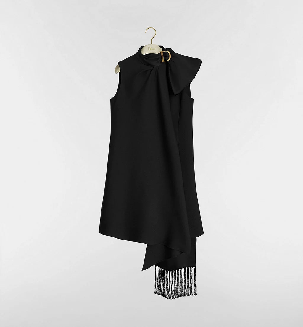 Dress with Draped Neckline