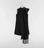 Dress with Draped Neckline