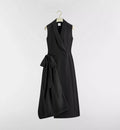 Mid-Length Flared Dress with Bow