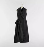 Mid-Length Flared Dress with Bow