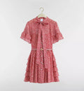 Dior Qixi Short Ruffled Dress with Belt