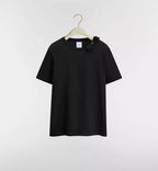 Black Cotton Fitted Jersey
