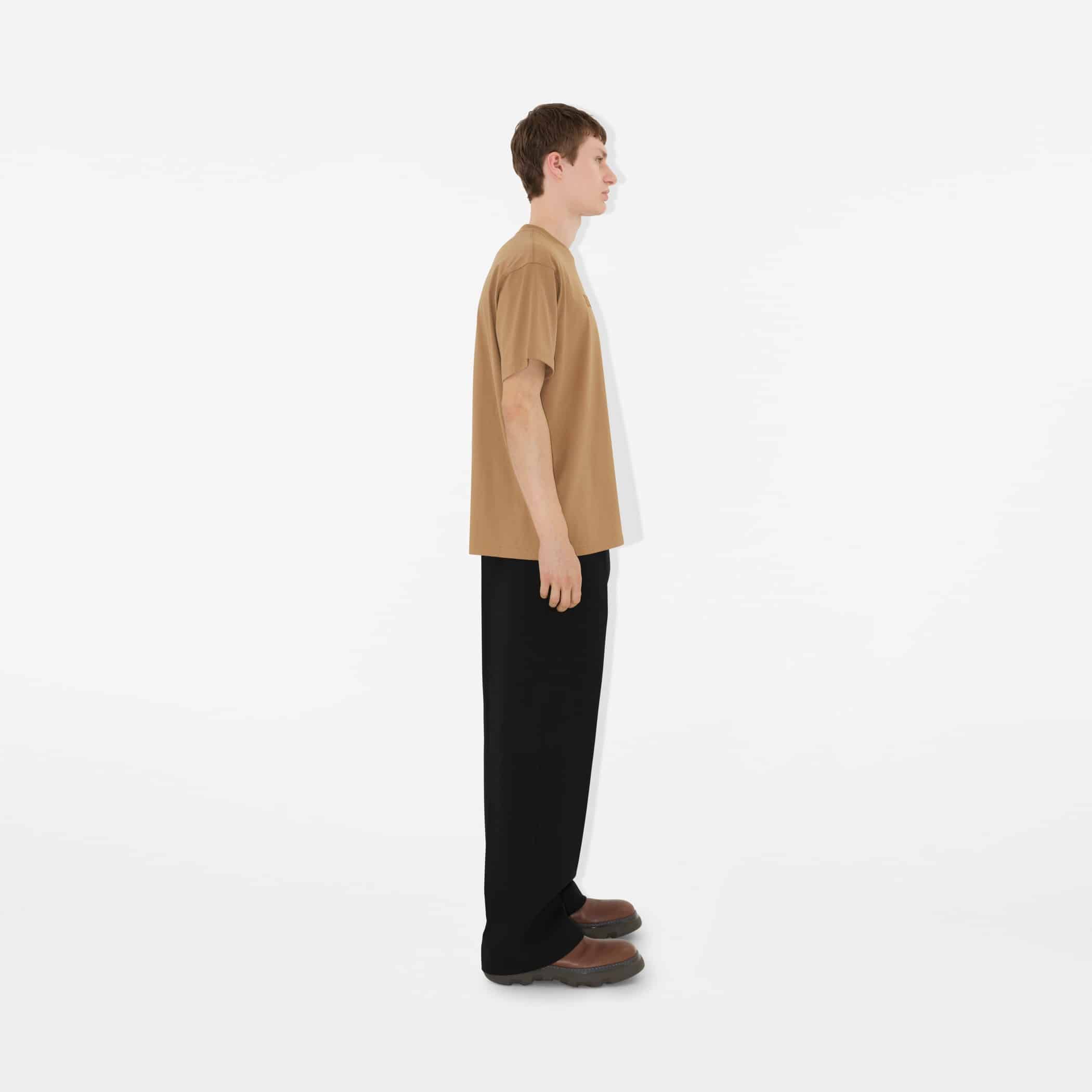 Logo Cotton T-shirtPrice undefined Colour: Camel