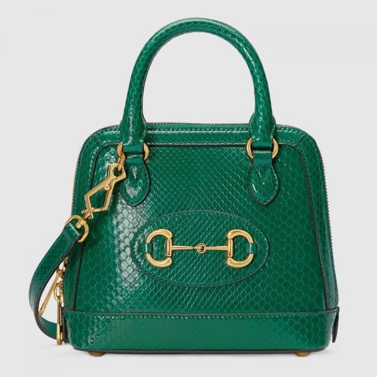 Gucci Horsebit Python Mini Top Handle Bag