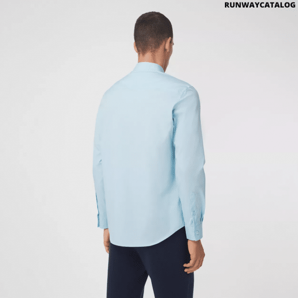 Burberry Monogrom Motif Stretch Cotton Poplin Shirt