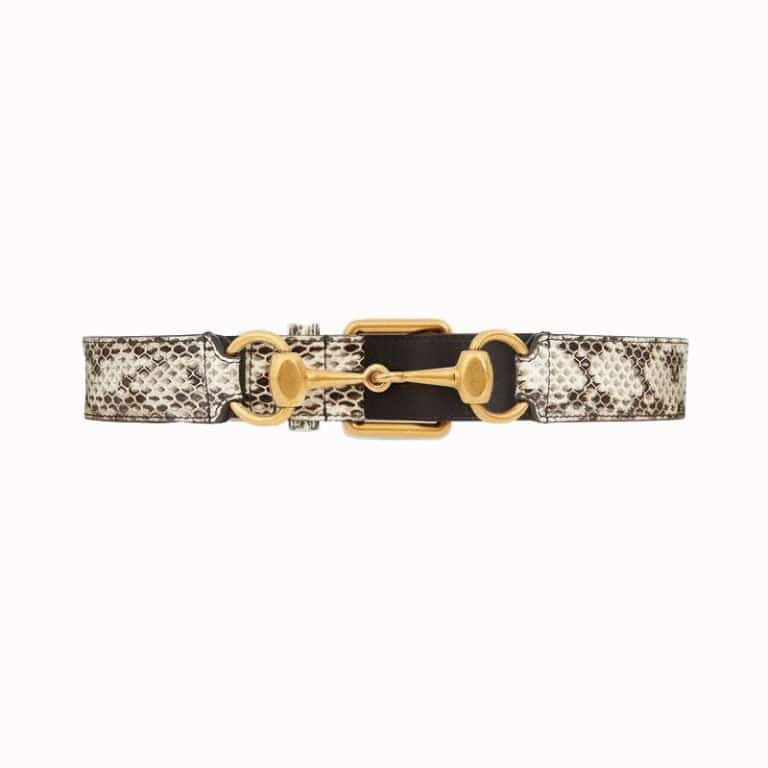 Gucci Snakeskin belt with Horsebit