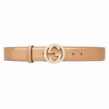 Gucci Leather belt with interlocking G buckle
