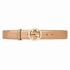 Gucci Leather belt with interlocking G buckle