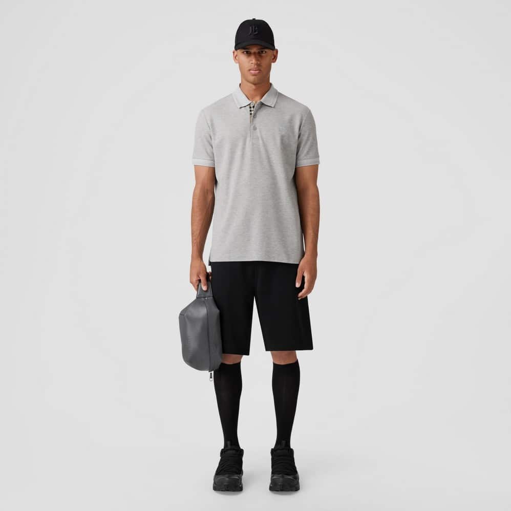 Monogram Motif Cotton Piqué Polo Shirt