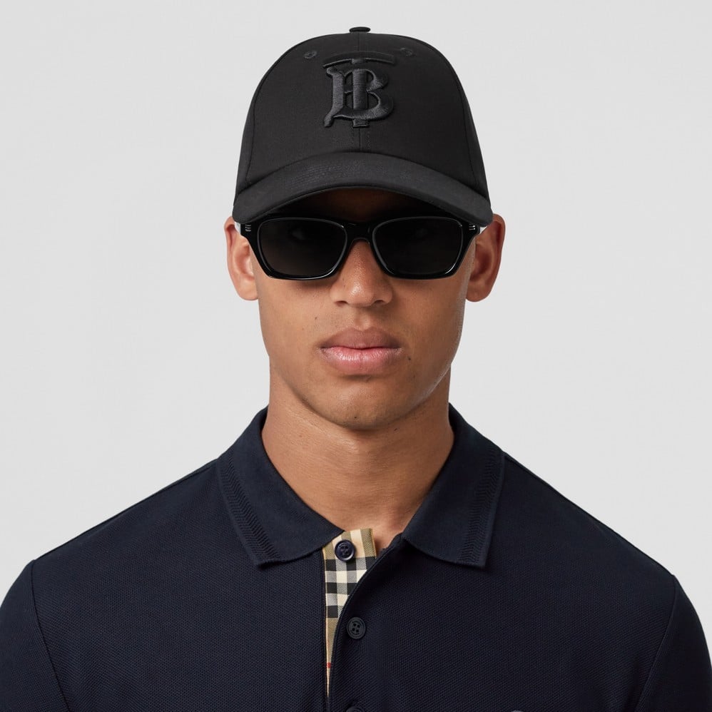 Monogram Motif Cotton Piqué Polo Shirt Dark Blue