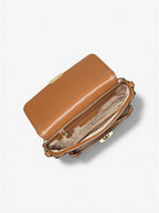 Michael Kors Medium Logo Leather Messenger Bag
