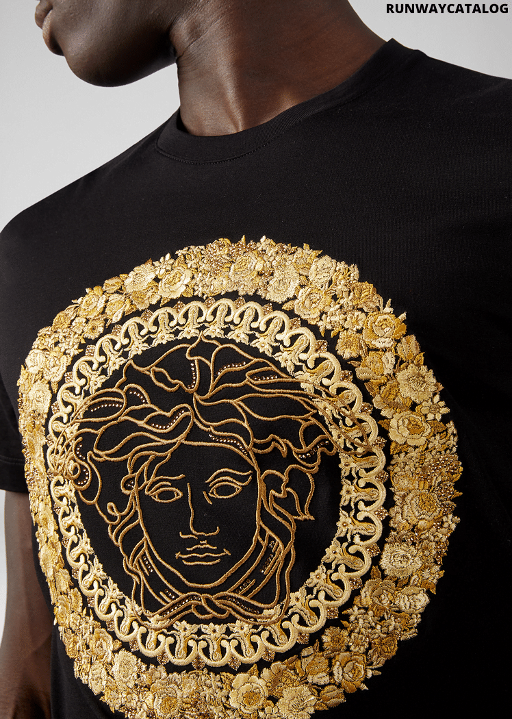 Versace Embroidered Medusa T-Shirt