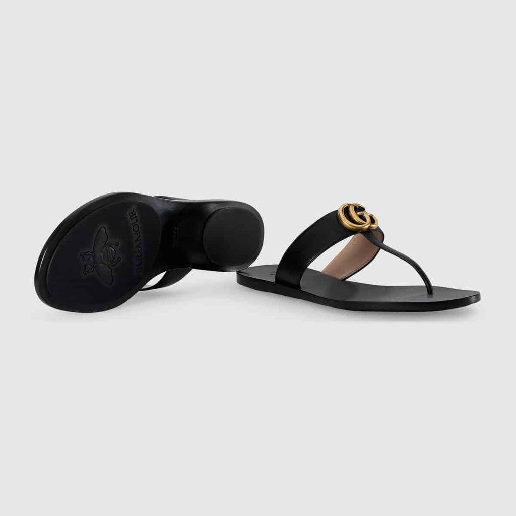 Gucci Women Thong Sandal with Double G