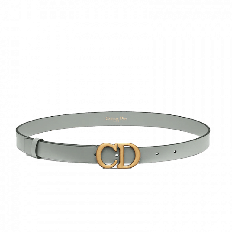 Christian Dior Saddle Belt Gray Ultrasoft Calfskin, 20 MM