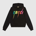 COTTON SWEATSHIRT WITH GUCCI BLADE PRINT