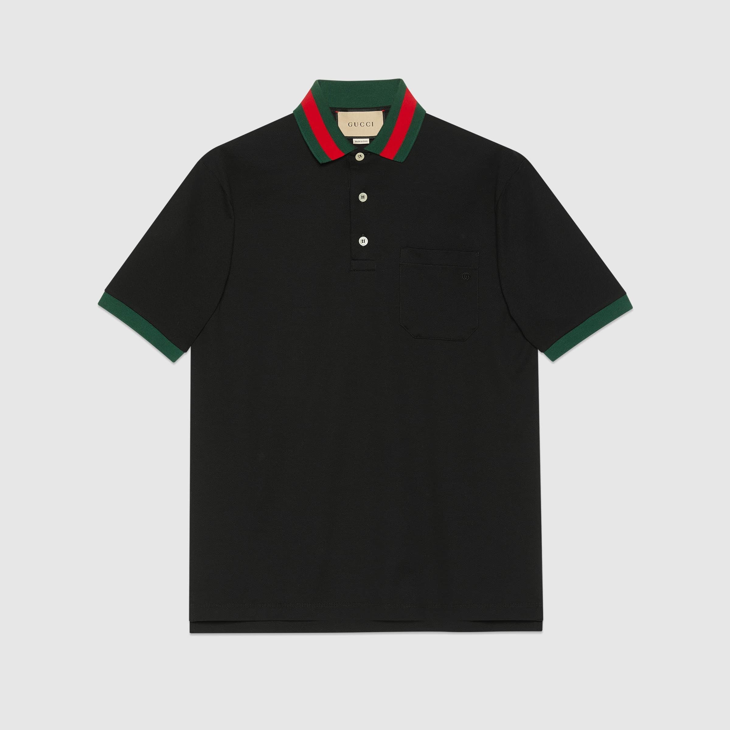 COTTON PIQUET POLO WITH WEB COLLAR
