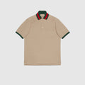 COTTON PIQUET POLO WITH WEB COLLAR