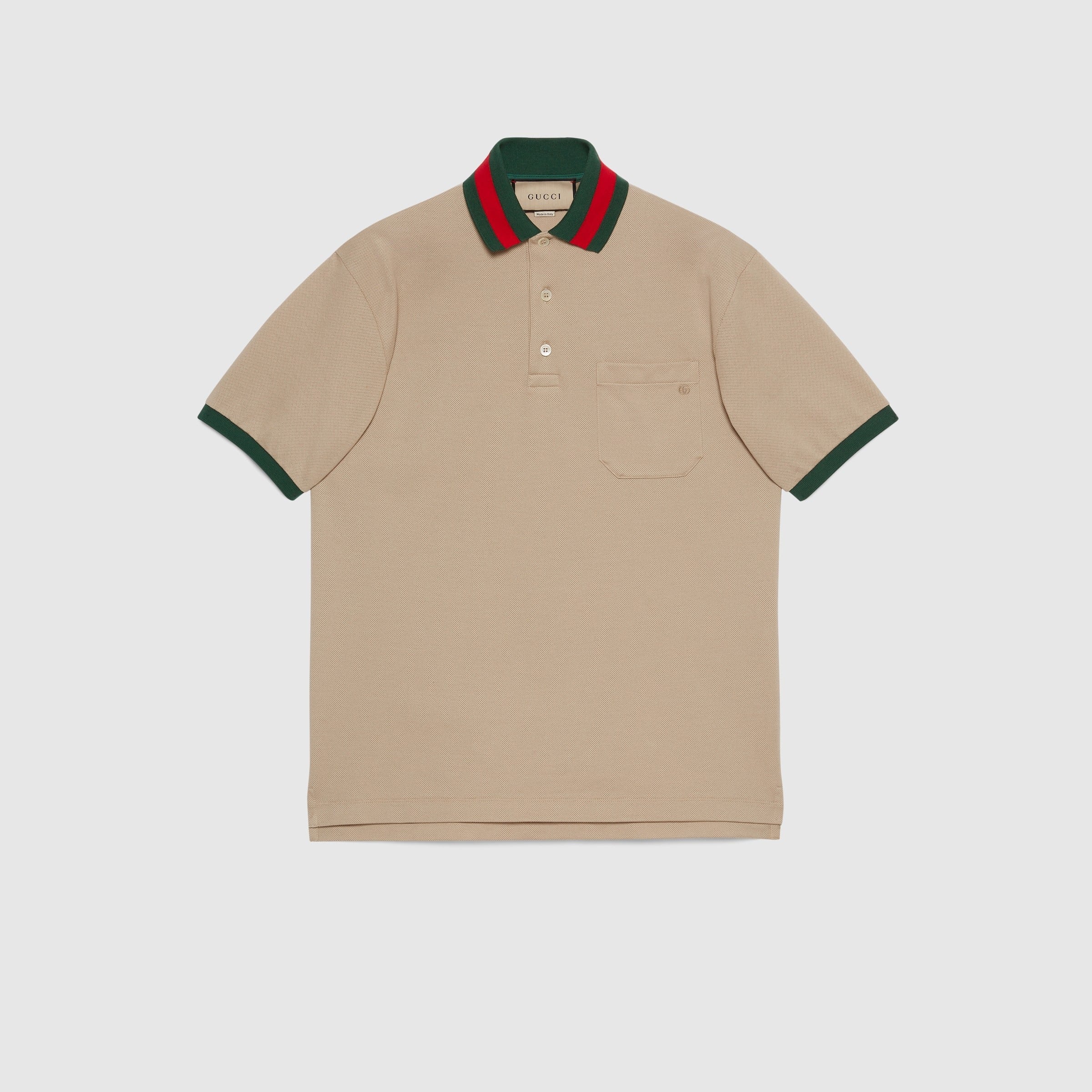 COTTON PIQUET POLO WITH WEB COLLAR