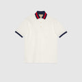 COTTON PIQUET POLO WITH WEB COLLAR