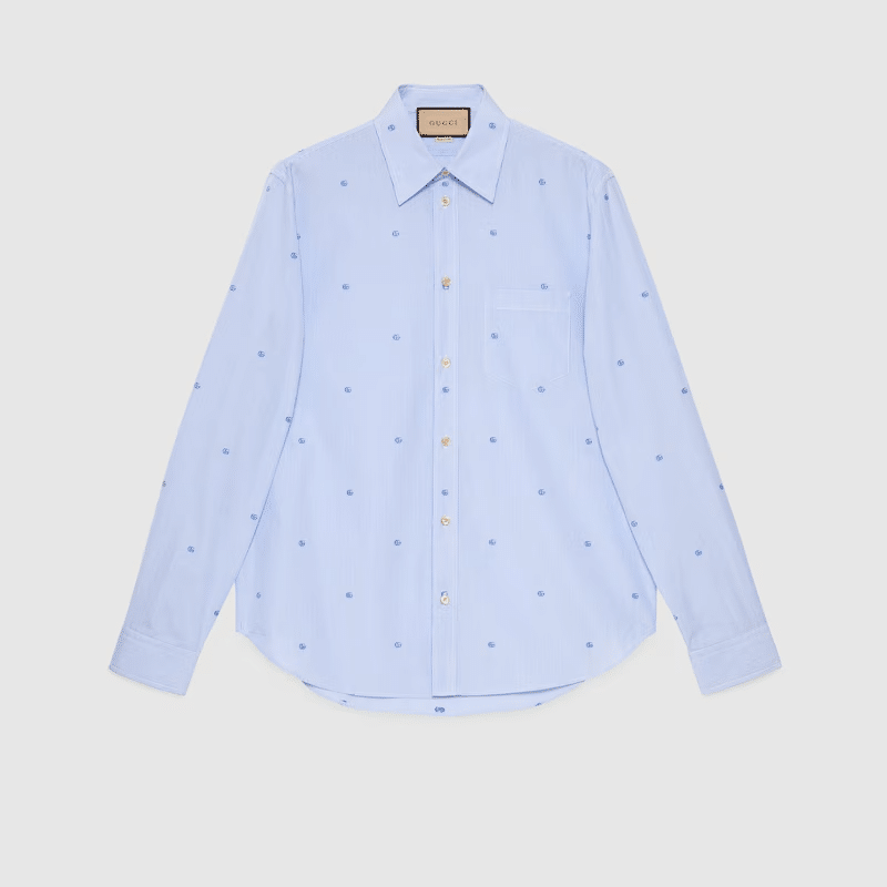 Gucci Striped cotton poplin shirt