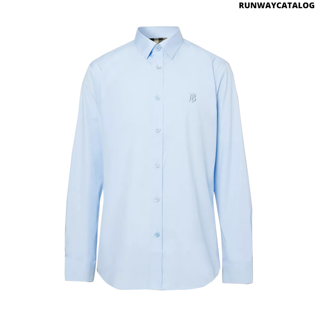 Burberry Classic Fit Embroidered EKD Cotton Oxford Shirt