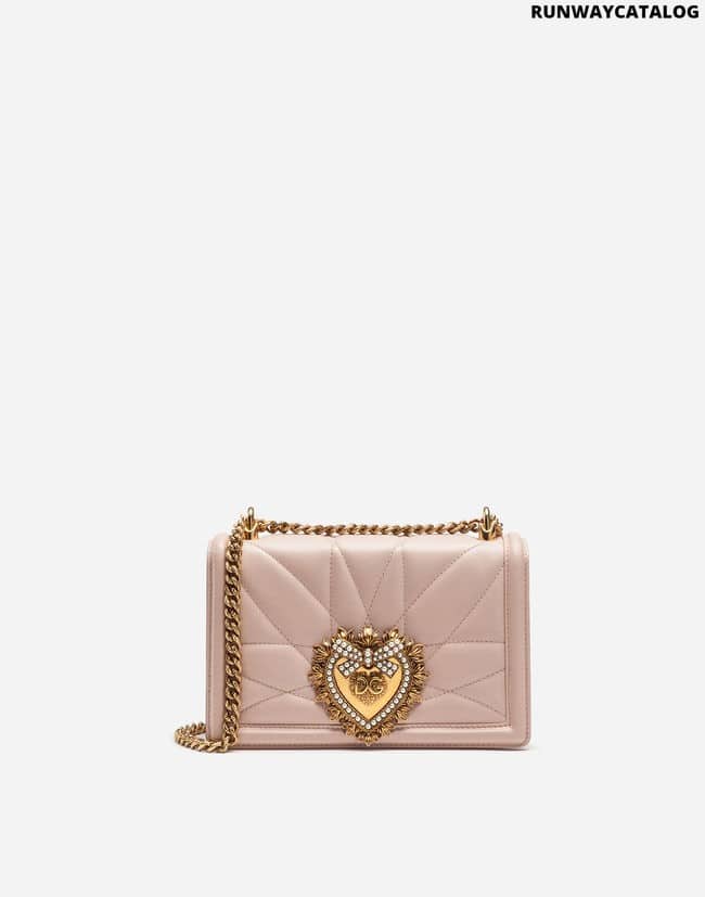 DOLCE &amp; GABBANA MINI DEVOTION SHOULDER BAG IN QUILTED NAPPA LEATHER